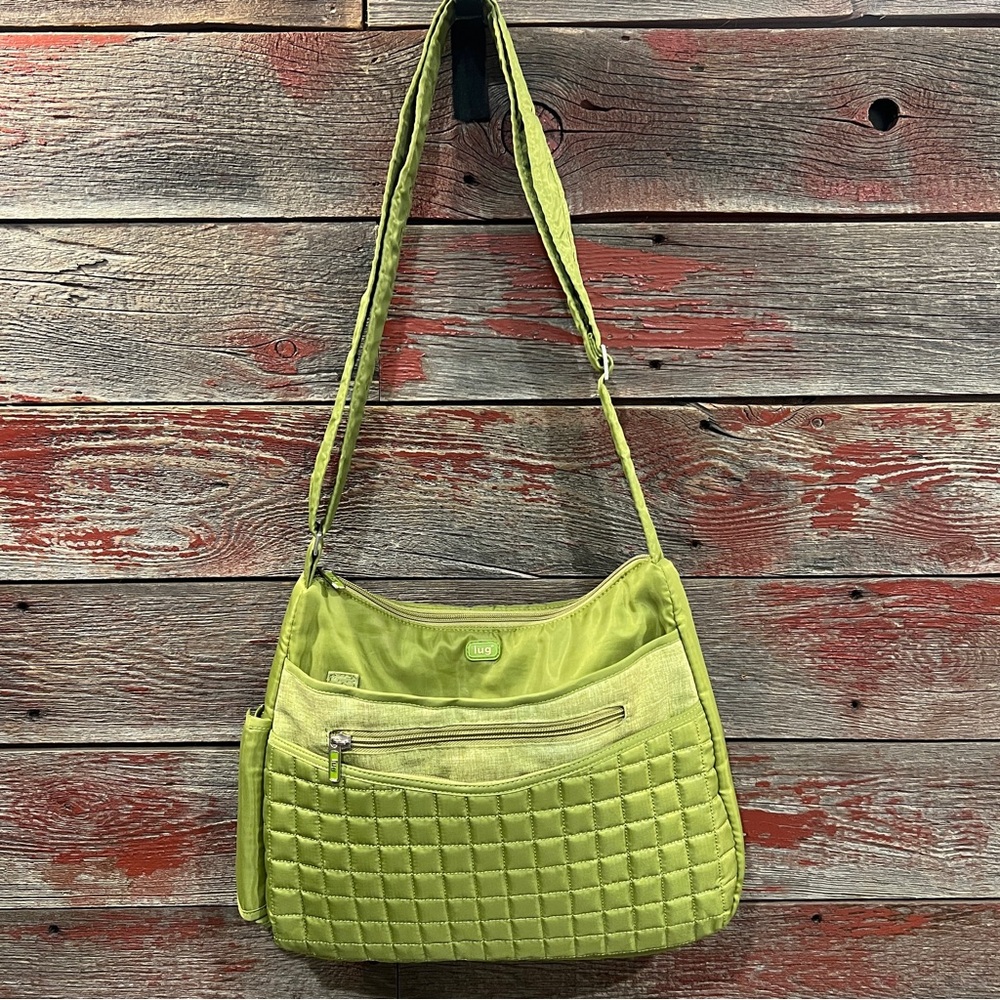 LUG QUILTED AERIAL CROSSBODY/SHOULDER BAG  - VGUC  - GREEN